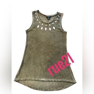 Sz M Grey Blingy Tank